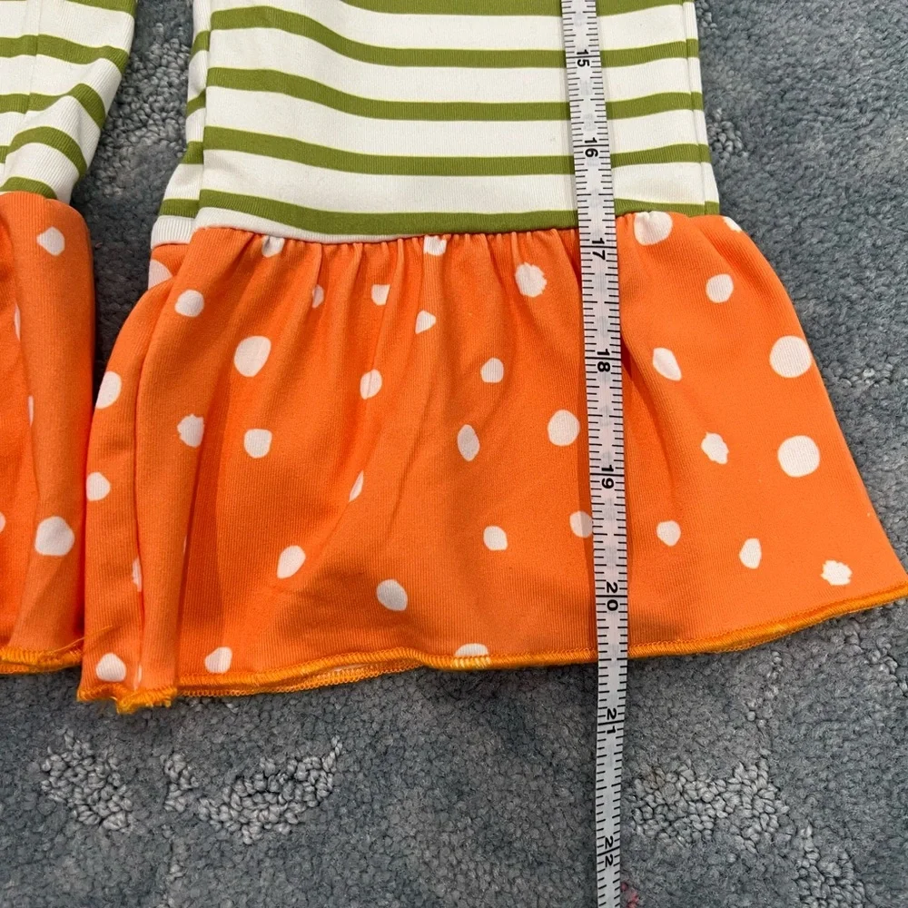 Festive Floral Pumpkin Costume Set - Orange and Green - Picture 5 of 8